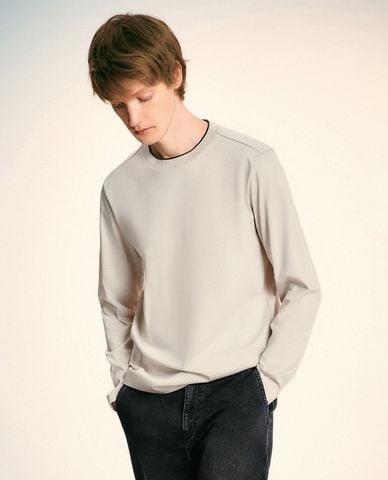  URBAN REVIVO - Áo thun nam cổ tròn thanh lịch 