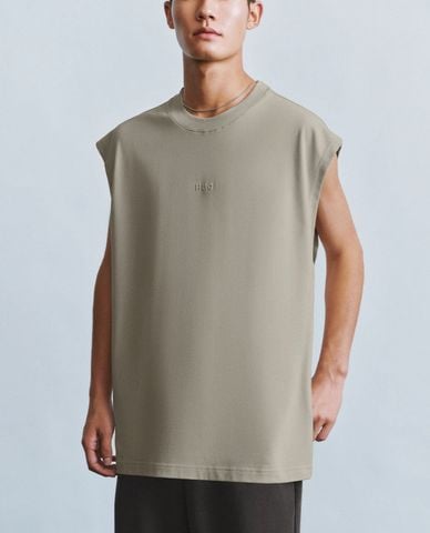  URBAN REVIVO - Áo ba lỗ nam cổ tròn năng động 