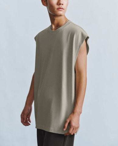  URBAN REVIVO - Áo ba lỗ nam cổ tròn năng động 