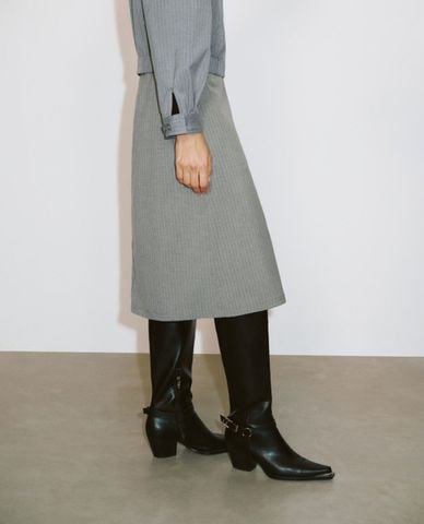  URBAN REVIVO - Chân váy chữ A midi thanh lịch 