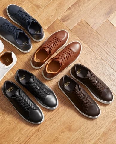  CHARLES TYRWHITT - Giày sneaker nam cổ thấp Leather Trainers 