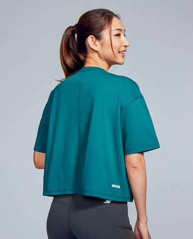  SKECHERS - Áo thun nữ cổ tròn tay ngắn Sleek Motions 