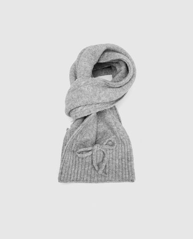  URBAN REVIVO - Khăn choàng nữ chữ nhật phối nơ Bow Decor Long 