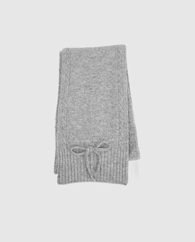  URBAN REVIVO - Khăn choàng nữ chữ nhật phối nơ Bow Decor Long 