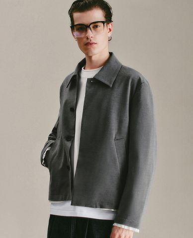  URBAN REVIVO - Áo khoác sơ mi nam thời trang 