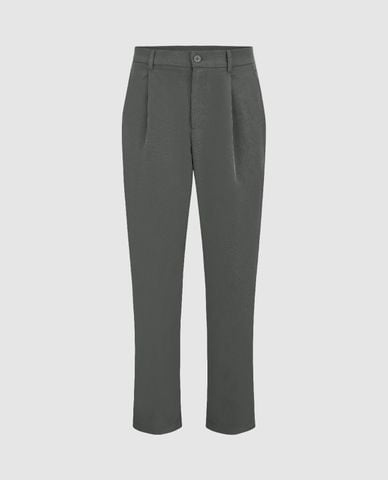  URBAN REVIVO - Quần nam ống đứng xếp li trẻ trung 