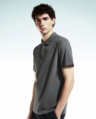  URBAN REVIVO - Áo polo nam cổ bẻ tay ngắn thời trang Straight 