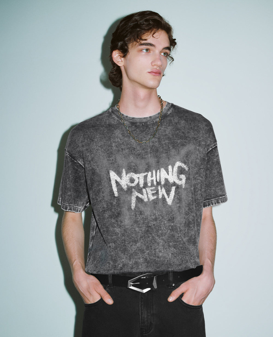 URBAN REVIVO - Áo thun nam cổ tròn tay ngắn Printed Loose