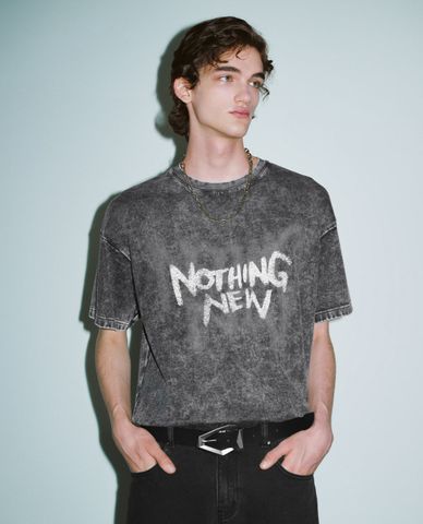  URBAN REVIVO - Áo thun nam cổ tròn tay ngắn Printed Loose 