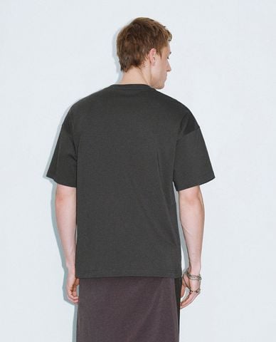  URBAN REVIVO - Áo thun nam cổ tròn tay ngắn 