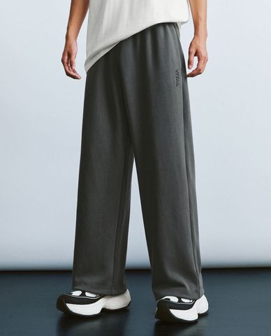  URBAN REVIVO - Quần nam ống rộng lưng thun phối dây rút 