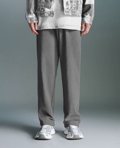  URBAN REVIVO - Quần nam ống rộng lưng thun rút dây Straight 