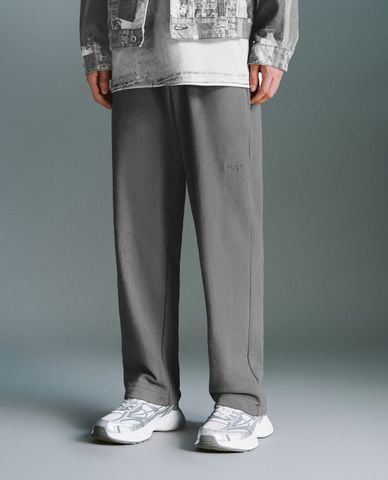  URBAN REVIVO - Quần nam ống rộng lưng thun rút dây Straight 