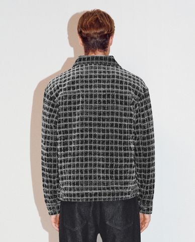  URBAN REVIVO - Áo khoác denim nam cổ bẻ tay dài Flap Pocket 