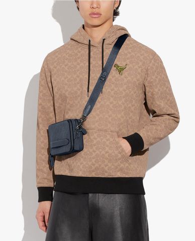  COACH - Túi đeo chéo nam chữ nhật Charter Signature Leather 