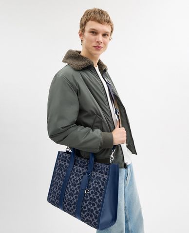  COACH - Túi tote nam phom chữ nhật Wesley 