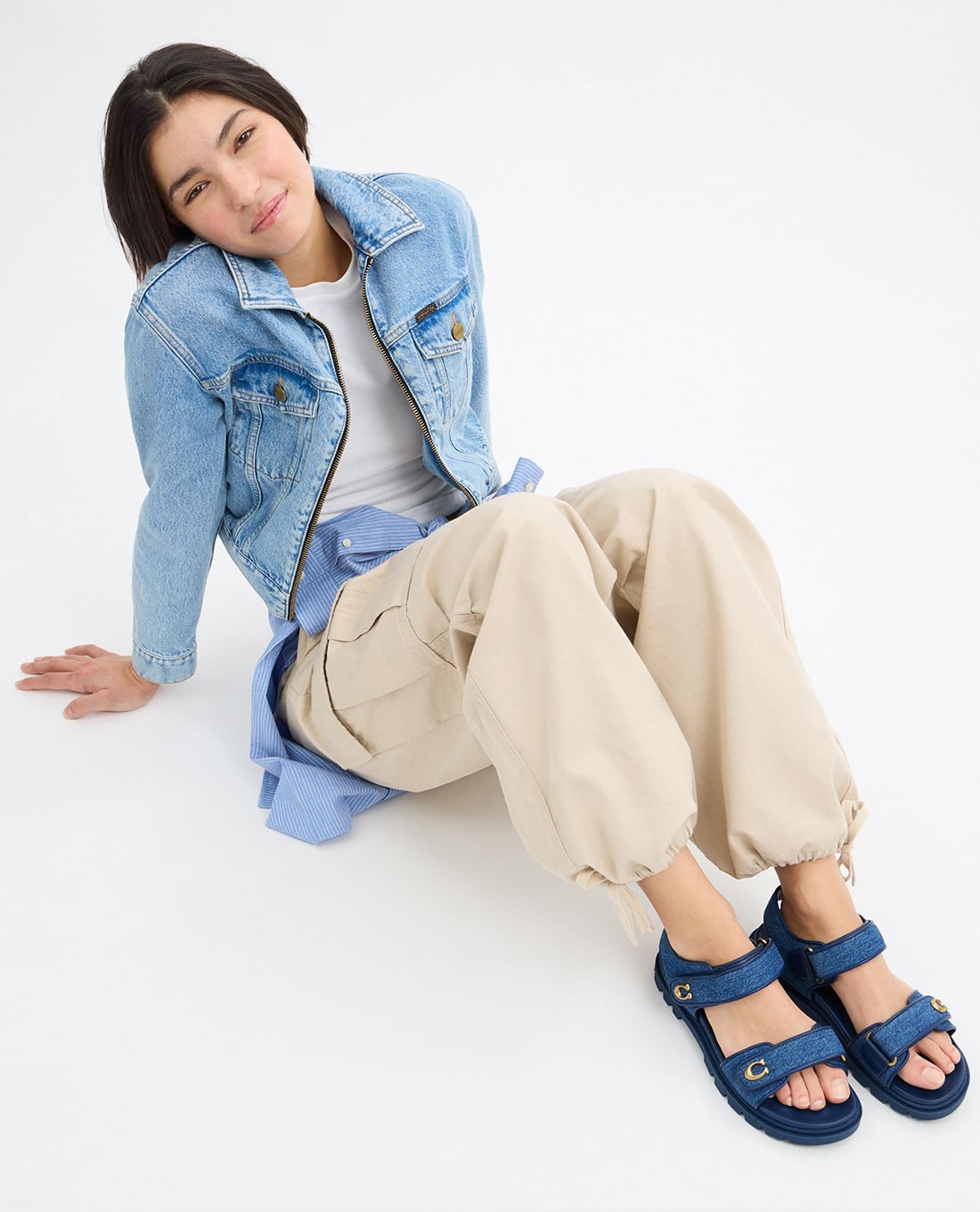 COACH - Giày sandals nữ mũi tròn Brynn