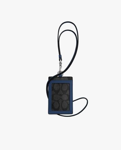  COACH - Ví đựng thẻ nam phom chữ nhật Canvas Signature 