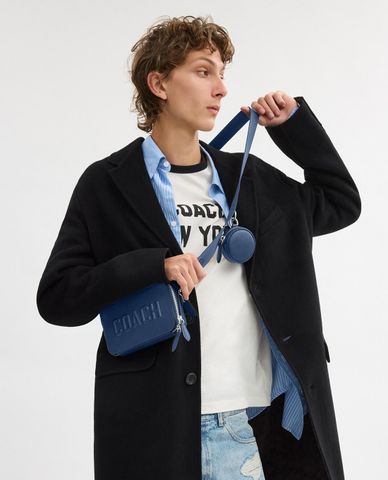  COACH - Túi đeo chéo nam phom chữ nhật Charter Slim With Coach Graphic 