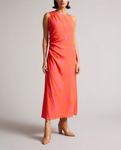  TED BAKER - Đầm midi sát nách rút dây Luissaa 