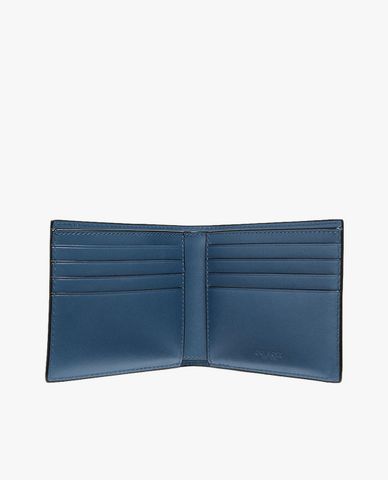  COACH - Ví da phối logo C kim loại Double Billfold 