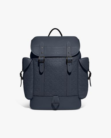  COACH - Balo nam da nắp gập rút dây thời trang Hitch In Signature 
