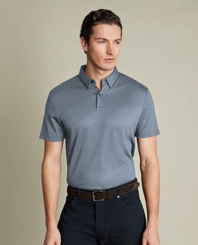  CHARLES TYRWHITT - Áo polo nam tay ngắn Smart Jersey 