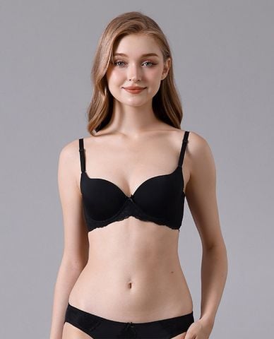  MISAKI - Áo ngực cup 3/4 trơn đai ren mút mỏng 