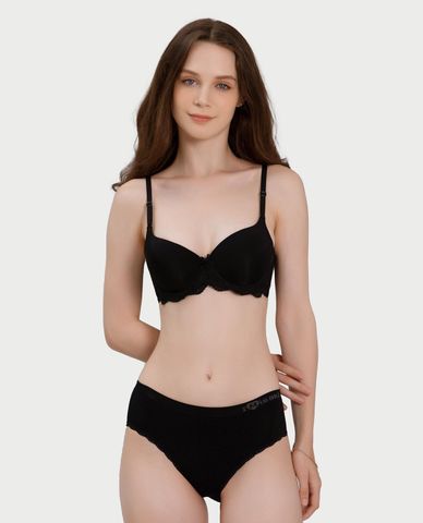  MISAKI - Quần lót nữ seamfree trơn phối ren 
