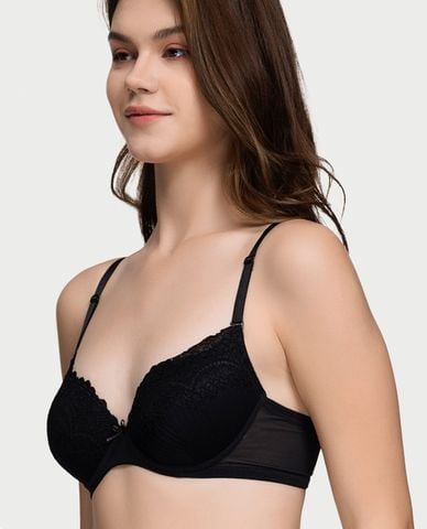  MISAKI - Áo ngực cup 3/4 ren đai lưới mút mỏng 