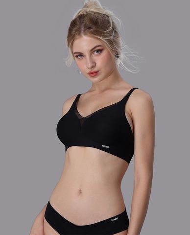  MISAKI - Áo ngực seamless trơn không gọng mút vừa 