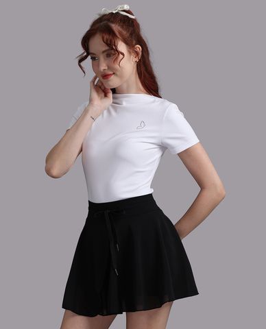  WOW BY NDLANNGOC - Chân váy xếp li mini poly spandex trơn 