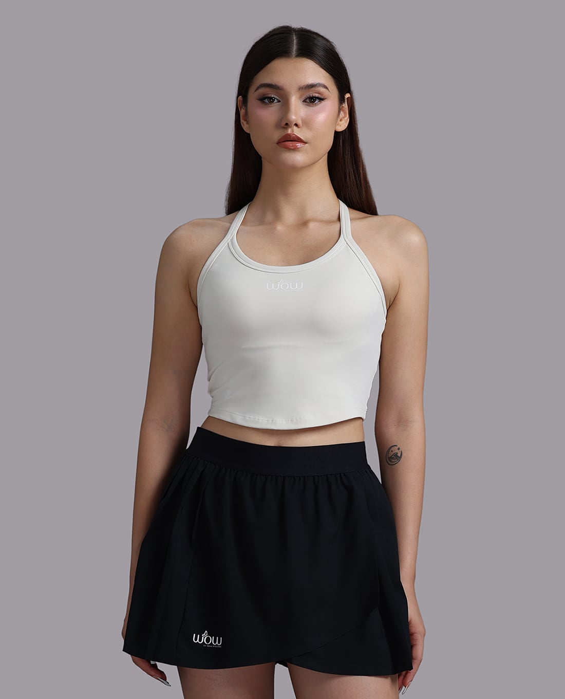 WOW BY NHA PHUONG - Chân váy mini nylon spandex trơn