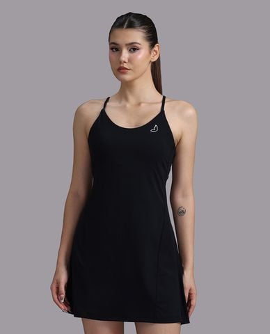  WOW BY NHA PHUONG - Đầm hai dây mini nylon trơn 