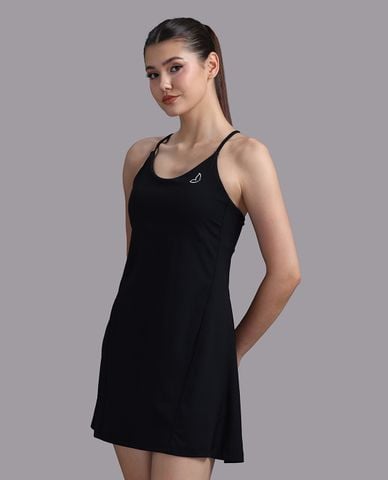  WOW BY NHA PHUONG - Đầm hai dây mini nylon trơn 