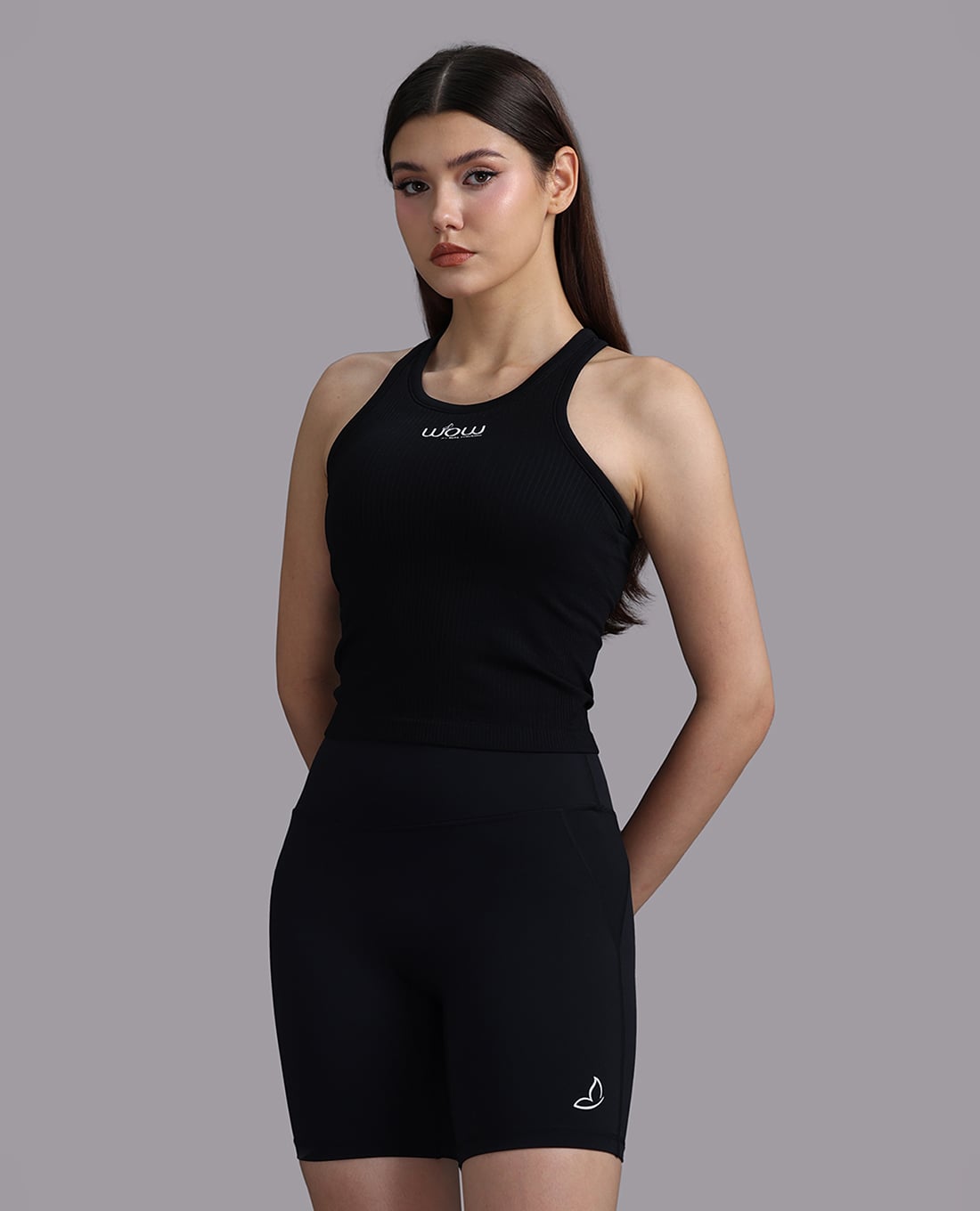 WOW BY NHA PHUONG - Quần short biker nữ nylon spandex trơn