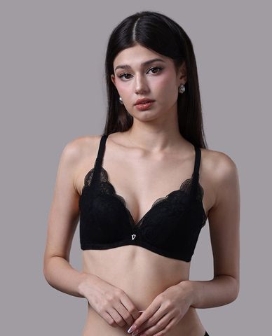  VERA - Áo ngực wireless cup 3/4 ren phối lưới mút vừa 