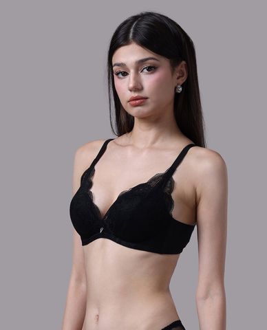 VERA - Áo ngực wireless cup 3/4 ren phối lưới mút vừa 