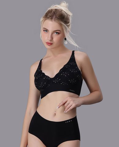  VERA - Áo ngực seamless phối ren không gọng mút mỏng 