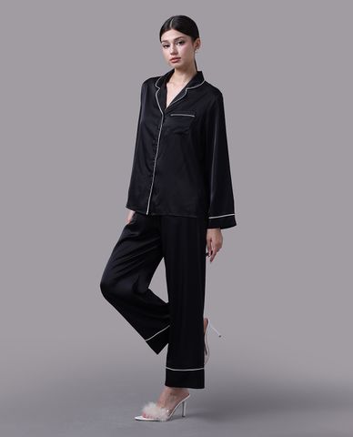  VERA - Bộ pijama nữ dài satin trơn 