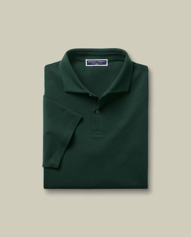  CHARLES TYRWHITT - Áo polo nam cổ bẻ tay ngắn Smart Pique 