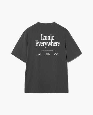  FILA - Áo thun unisex cổ tròn tay ngắn Iconic Graphic 