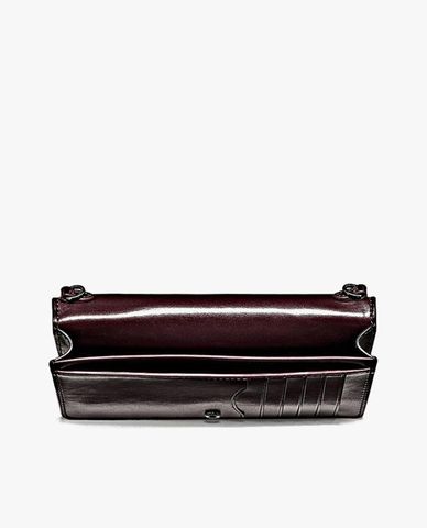  COACH - Túi đeo chéo nữ chữ nhật đính đá Leather 