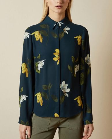  TED BAKER - Áo sơ mi nữ tay dài họa tiết hoa Eowyyn 