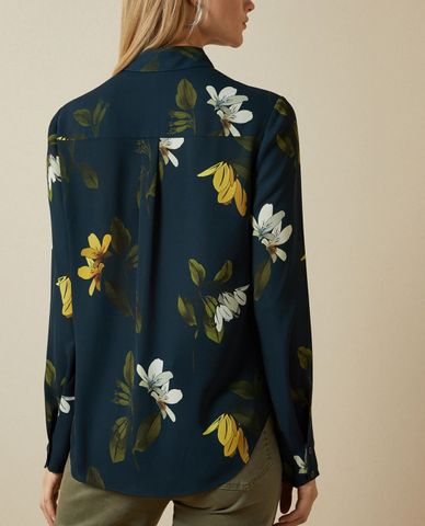  TED BAKER - Áo sơ mi nữ tay dài họa tiết hoa Eowyyn 