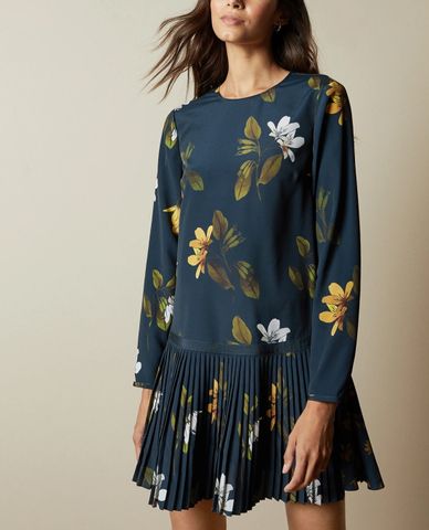  TED BAKER - Đầm mini tay dài xếp li Danees 