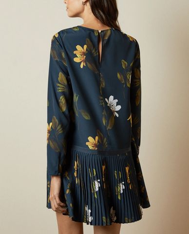  TED BAKER - Đầm mini tay dài xếp li Danees 