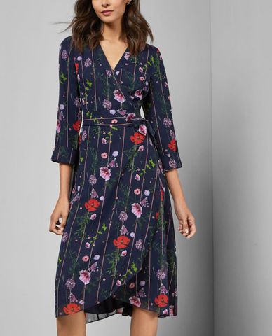  TED BAKER - Đầm midi nữ họa tiết hoa Elowisa 