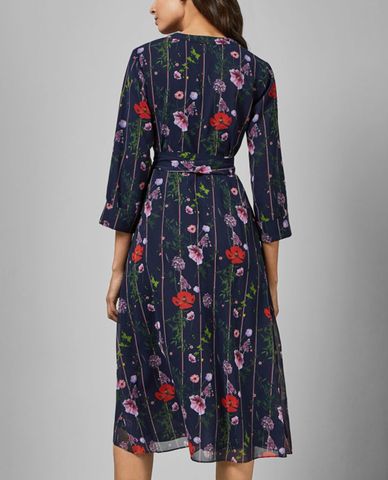  TED BAKER - Đầm midi nữ họa tiết hoa Elowisa 