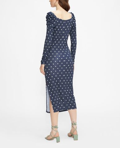  TED BAKER - Đầm midi cổ vuông dài tay phom ôm thời trang Meegwin 